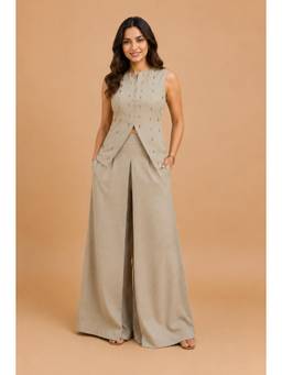 Urban Suburban - Olive Green Flared Pants with Pockets
