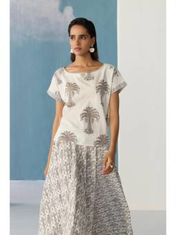 Ancestry - Ivory Botanical Printed Top