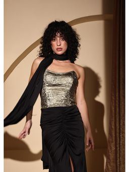 SEORAA - Gold Kashaf Corset Top