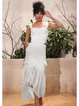 SEORAA - White Caraline Skirt