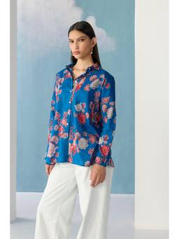Ancestry - Blue Cobalt Bloom Shirt