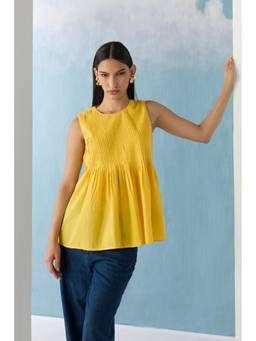Ancestry - Yellow Ochre Sleeveless Top