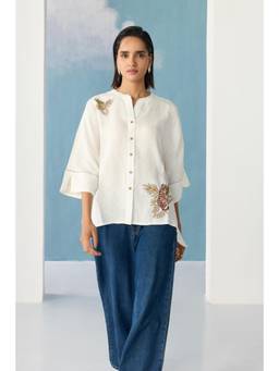 Ancestry - Ivory Printed Shirt