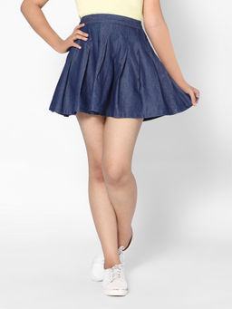 TeenTrums - Girls Denim Skirt Navy Blue