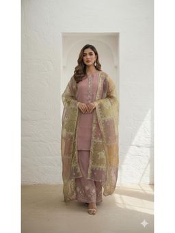 Autumnlane - Mihika Rouge Full Work Kurti With Palazzo & Dupatta