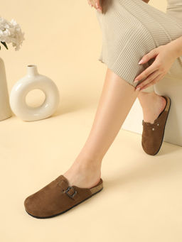 Truffle Collection - Brown Solid Sandals