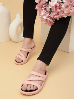 Truffle Collection - Pink Solid Sandals
