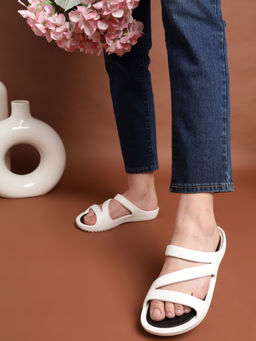 Truffle Collection - White Solid Sandals