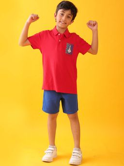 ANTHRILO - Aero Royal Boys Fun T-Shirt with Shorts (Set of 2)