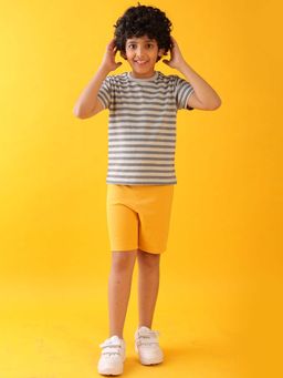 ANTHRILO - Diagonal Stripe Boys T-Shirt with Shorts (Set of 2)