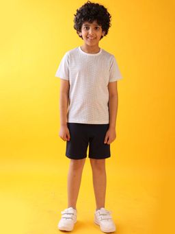 ANTHRILO - Printed Denim Boys T-Shirt with Shorts (Set of 2)