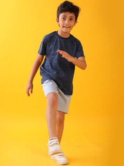 ANTHRILO - Textured Boys T-Shirt with Shorts (Set of 2)