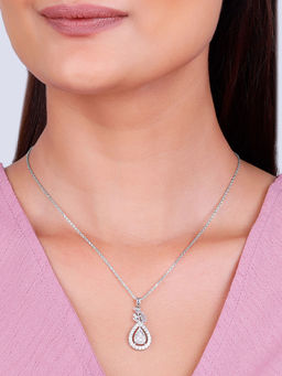 GIVA - 925 Silver Stark Beauty Pendant with Link Chain