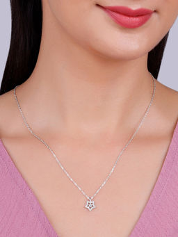 GIVA - 925 Silver Nebula Pendant with Link Chain
