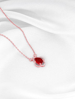 GIVA - 925 Silver Rose Gold Love Confession Necklace