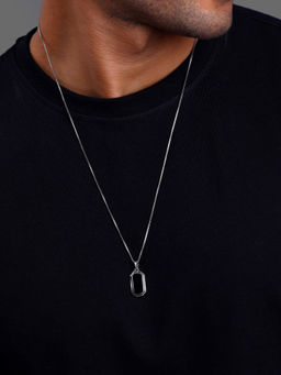 GIVA - 925 Silver Knight's Emblem Pendant with Box Chain For Him