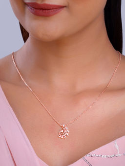 GIVA - 925 Silver Rose Gold Navilu Necklace