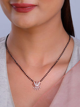 GIVA - 925 Silver Rose Gold Damara Mangalsutra