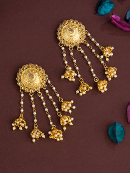 E2O - Gold Classic Jhumkas Handcrafted Earrings