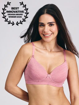 Nykd by Nykaa - Magic Lift Multiway Breathe Cotton Padded Non-Wired T-Shirt Bra NYB431 Blush