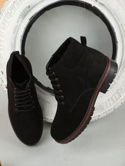 Carlton London - Men Black Solid/Plain Boots