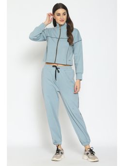 PRETTY LOVING THING - Solid Women Co-ord In Blue (Set of 2)