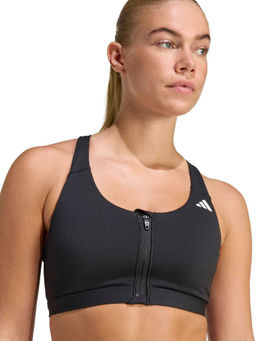 adidas - Optime Essentials Workout Zip-Front Medium Support Bra