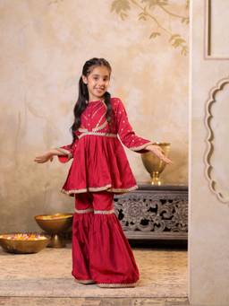 SHORGUL - Girls Embroidery kurta sharara