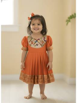 FELIZ THE DESIGNER STUDIO - South Indian Traditional Pattu Pavadai Jacquard Dress