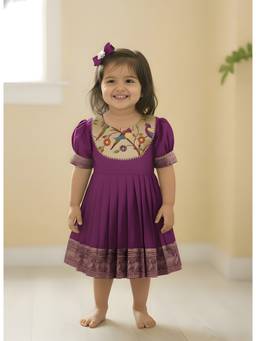 FELIZ THE DESIGNER STUDIO - South Indian Traditional Pattu Pavadai Jacquard Dress