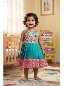 FELIZ THE DESIGNER STUDIO - South Indian Traditional Pattu Pavadai Jacquard Dress