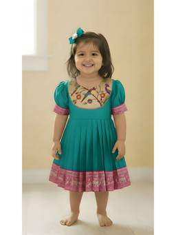FELIZ THE DESIGNER STUDIO - South Indian Traditional Pattu Pavadai Jacquard Dress