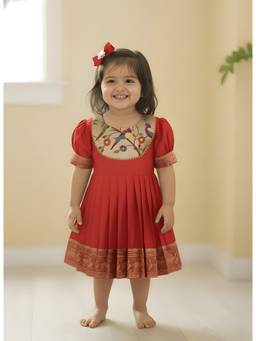 FELIZ THE DESIGNER STUDIO - South Indian Traditional Pattu Pavadai Jacquard Dress