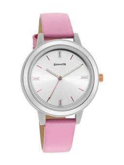 Sonata - Silver Dial Analog Watch for Women - 87036PL09W