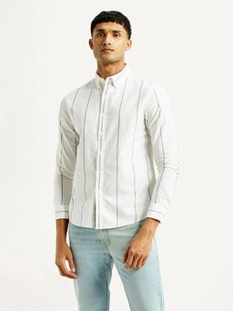 Levi's - Mens White Stripes Slim Fit Shirt