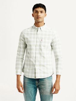 Levi's - Mens White Checks Slim Fit Shirt