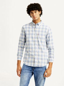 Levi's - Mens Blue Checks Slim Fit Shirt