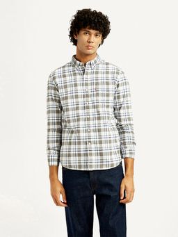 Levi's - Mens White Checks Slim Fit Shirt