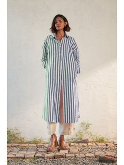 CANOOPI - Blue Negroni Stripes Long Shirt
