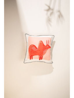 Freedom Tree - Taurus Patient Muse Cotton Brick Pink Cushion Cover - 16x16 Inches