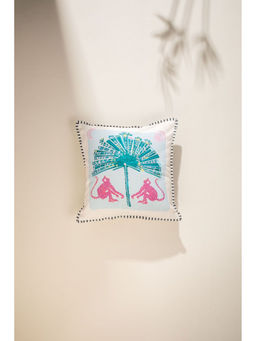 Freedom Tree - Libra Balance Seeker Cotton Sky Blue Cushion Cover - 16x16 Inches