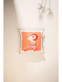 Freedom Tree - Aries Fiery Trailblazer Cotton Orange Cushion Cover - 16x16 Inches