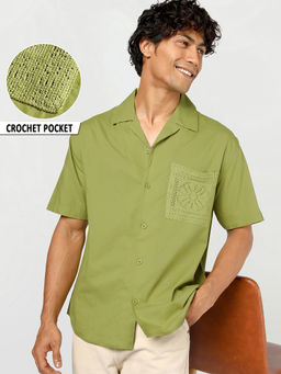 Bewakoof - Men Green Oversized Shirt