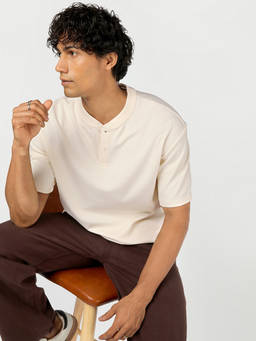 Bewakoof - Men Beige Oversized T-shirt