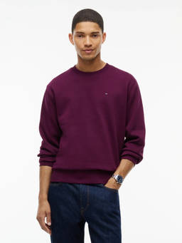 Tommy Hilfiger - Wine Solid Regular Fit Cotton Sweatshirt