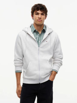 Tommy Hilfiger - Grey Solid Regular Fit Cotton Jacket