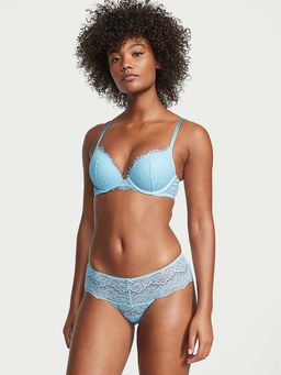 Victoria's Secret - Blue Dream Angels Lace Hipster Thong Panty (XL)