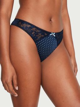 Victoria's Secret - Blue Body By Victoria Lace-Back Thong Panty (XL)