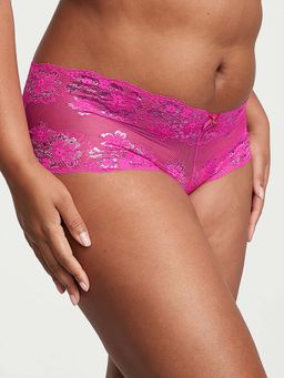 Victoria's Secret - Pink Body By Victoria Shimmer Lace Boy Short Panty