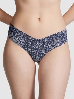 Victoria's Secret - Blue No-Show High-Leg Thong Panty (S)